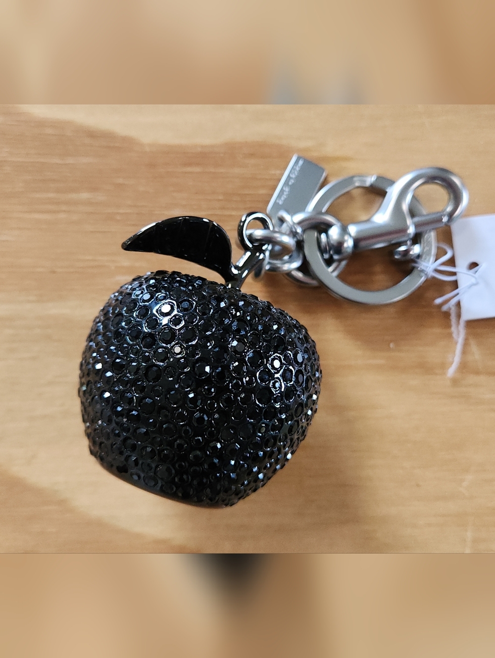 Coach Crystal Black Apple Bag Charm - Picture 4 of 8